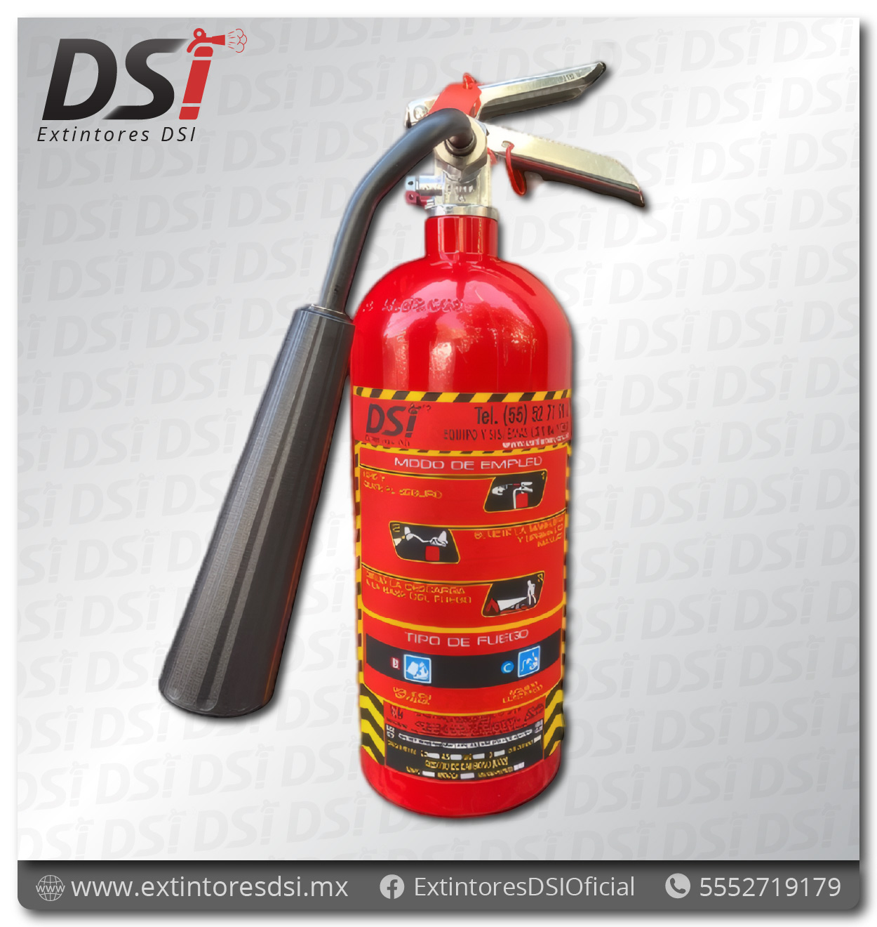 Extintor CO2 Bióxido de Carbono BC 5lb