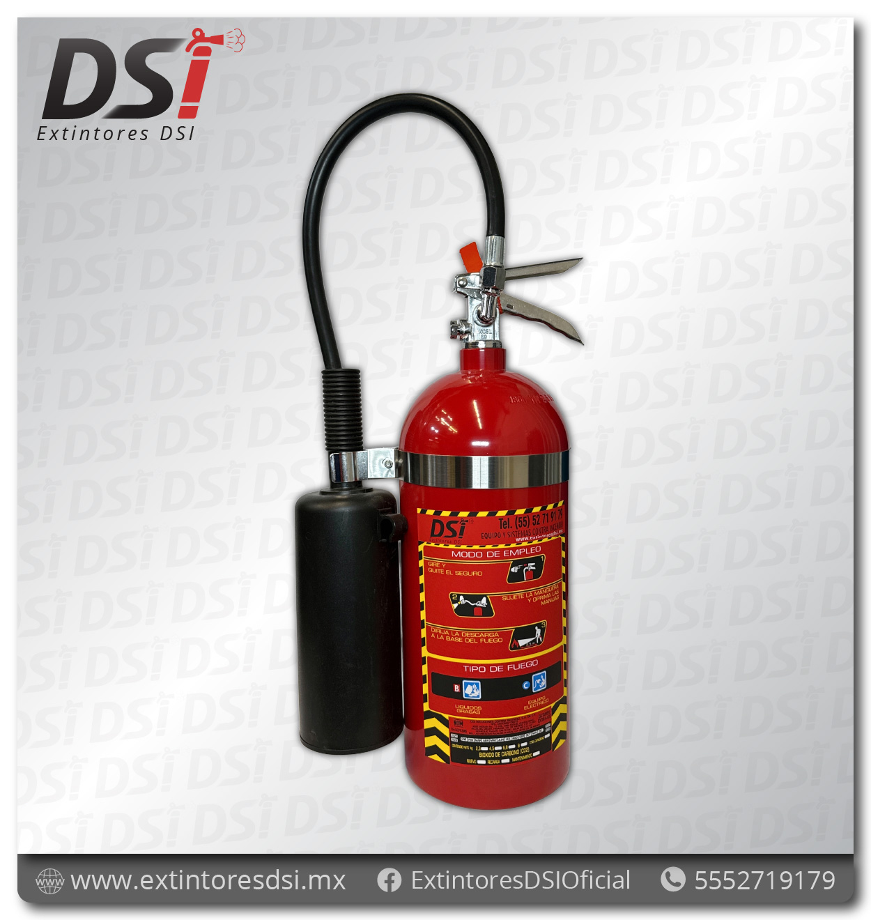 Extintor CO2 Bióxido de Carbono BC - 10 Lb